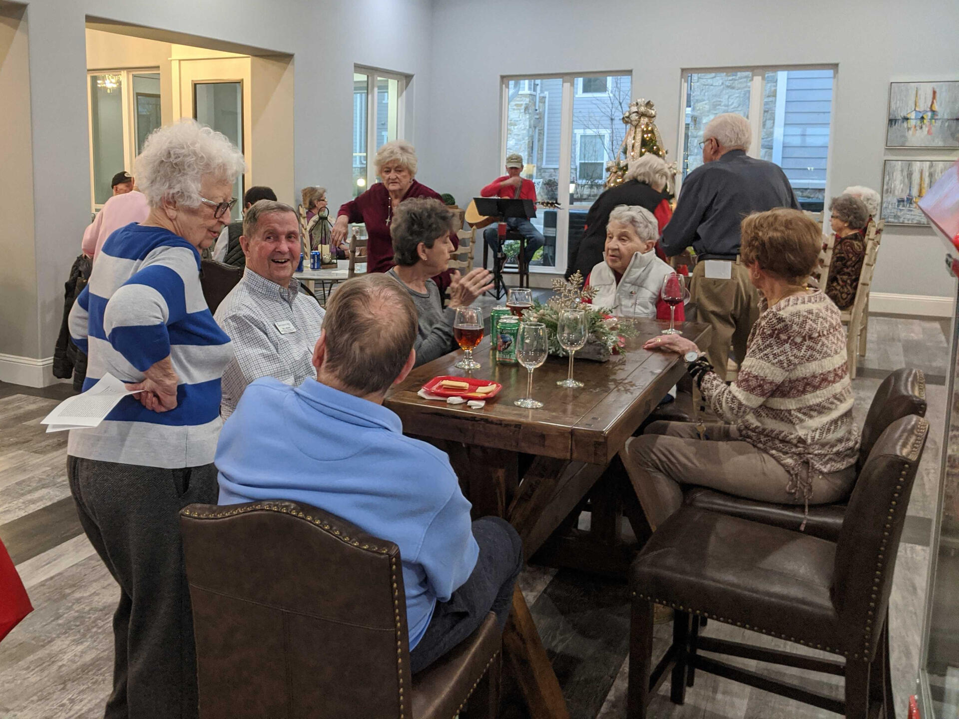 Seniors at a table